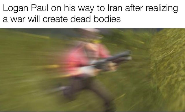 WWIII - grass - Logan Paul on his way to Iran after realizing a war will create dead bodies