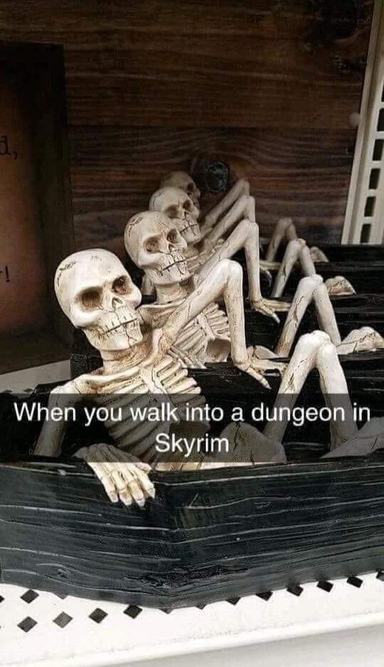 skyrim dungeon meme - When you walk into a dungeon in Skyrim