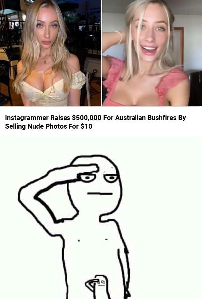beauty - Instagrammer Raises $500,000 For Australian Bushfires By Selling Nude Photos For $10