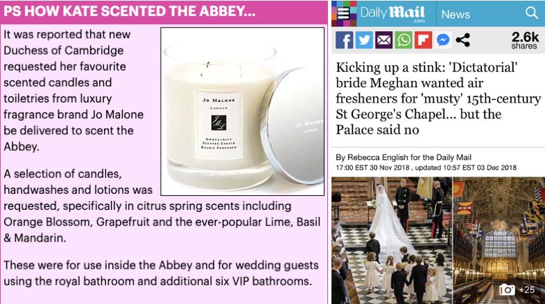 small appliance - Ps How Kate Scented The Abbey... Op It was reported that new Duchess of Cambridge requested her favourite scented candles and toiletries from luxury fragrance brand Jo Malone be delivered to scent the Abbey Daily Mail News F Kicking up a