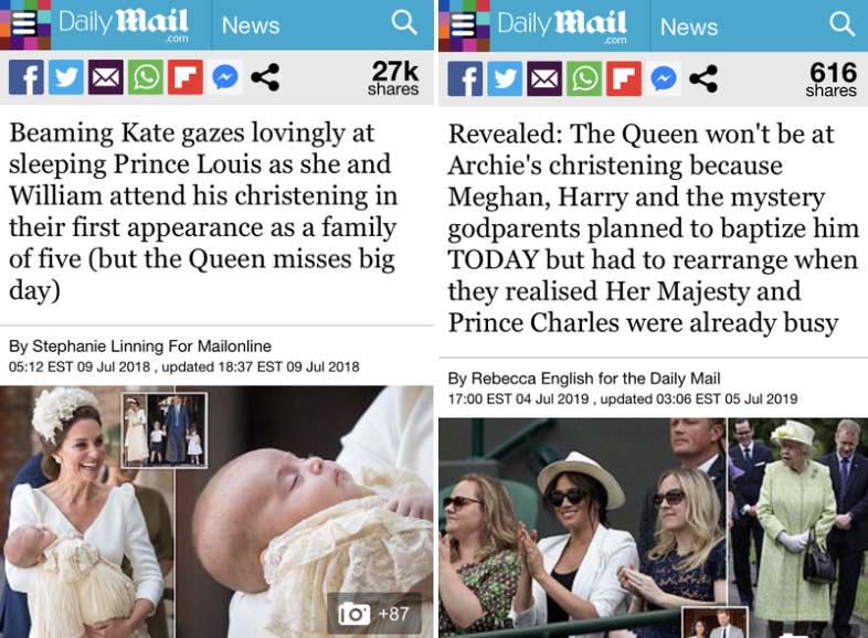 video - Daily Mail News e Daily Mail News a Q 27k 616 Beaming Kate gazes lovingly at sleeping Prince Louis as she and William attend his christening in their first appearance as a family of five but the Queen misses big day Revealed The Queen won't be at 