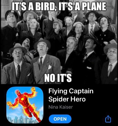 up in the sky - It'S A Bird, It'S A Plane No It'S Flying Captain Spider Hero Nina Kaiser Open