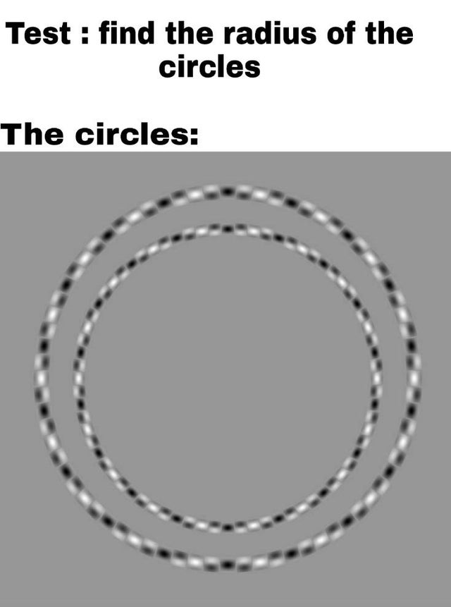 humpday - mildlyinfuriating circle - Test find the radius of the circles The circles