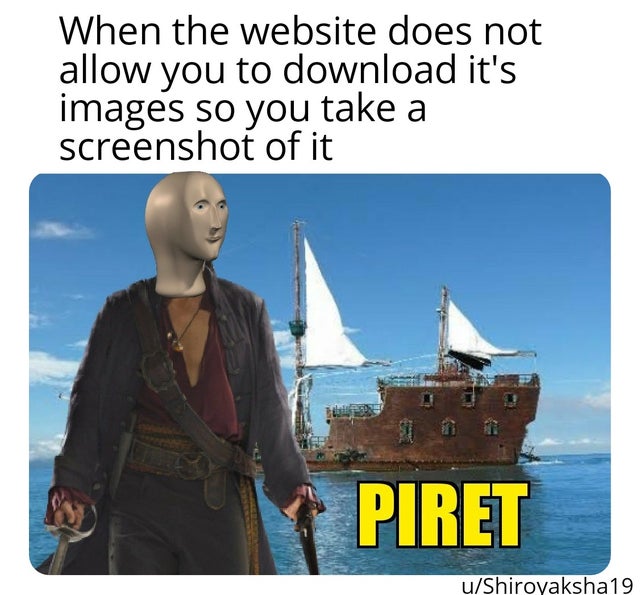 meme man - naval architecture - When the website does not allow you to download it's images so you take a screenshot of it Piret uShiroyaksha19