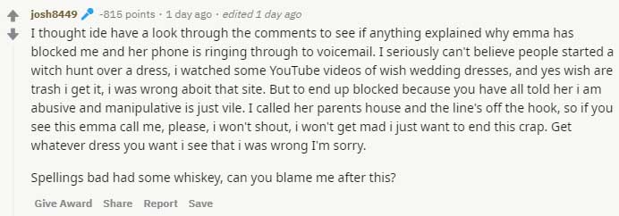handwriting - josh8449 815 points . 1 day ago . edited 1 day ago I thought ide have a look through the to see if anything explained why emma has blocked me and her phone is ringing through to voicemail. I seriously can't believe people started a witch hun