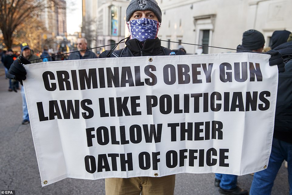 protest - Criminals Obey Gun Laws Politicians Their Oath Of Office Epa