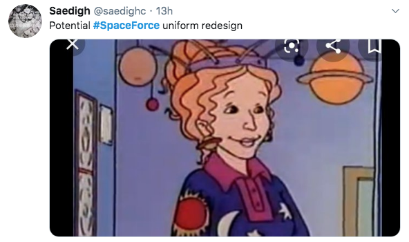 meme- ms frizzle galaxy dress - Saedigh . 13h Potential uniform redesign