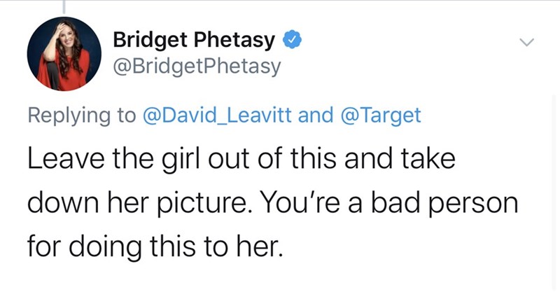 angle - Bridget Phetasy and Leave the girl out of this and take down her picture. You're a bad person for doing this to her.