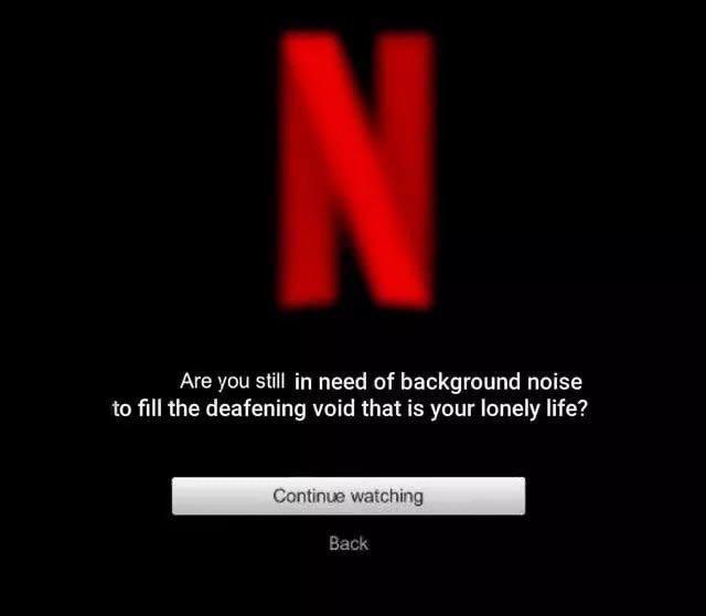 netflix you memes - Are you still in need of background noise to fill the deafening void that is your lonely life? Continue watching Back