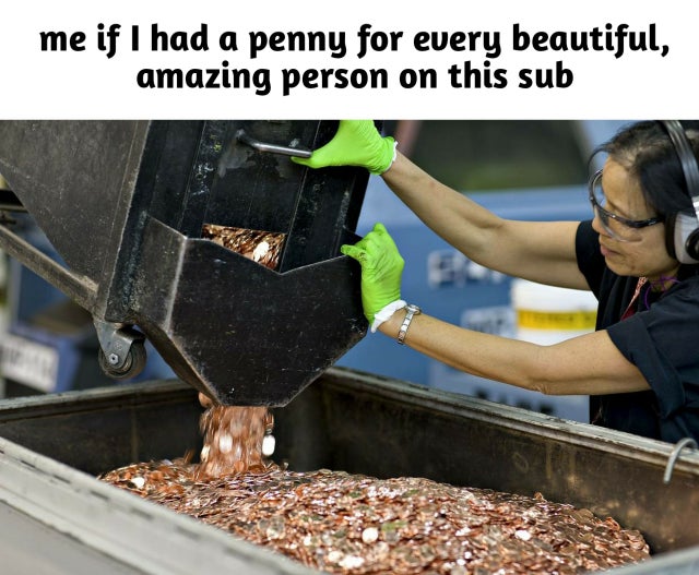 coin manufacturing - me if I had a penny for every beautiful, amazing person on this sub