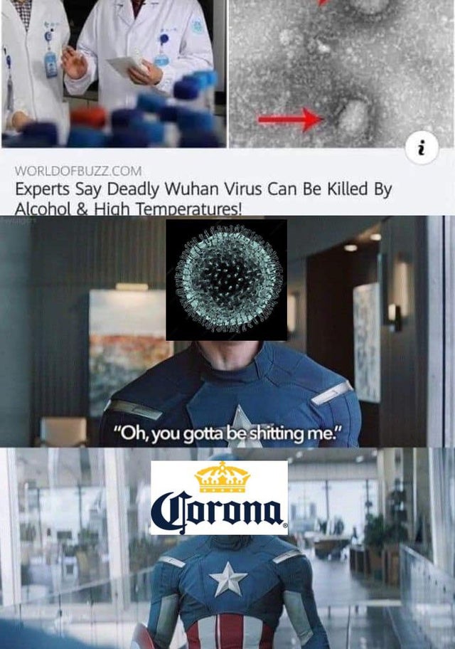 corona virus meme - Worldofbuzz.Com Experts Say Deadly Wuhan Virus Can Be Killed By Alcohol & High Temperatures!