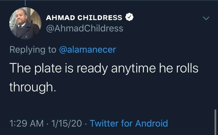 presentation - Ahmad Childress The plate is ready anytime he rolls through. 11520 Twitter for Android,