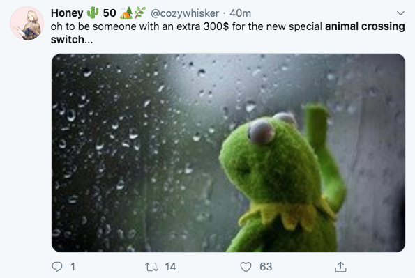 animal crossing inspired nintedo switch tweet kermit the frog