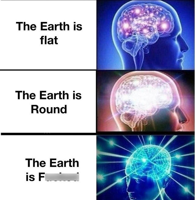 The Earth is flat The Earth is Round The Earth is F...