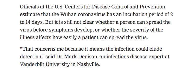 air masses and where they come - Officials at the U.S. Centers for Disease Control and Prevention estimate that the Wuhan coronavirus has an incubation period of 2 to 14 days. But it is still not clear whether a person can spread the virus before symptoms