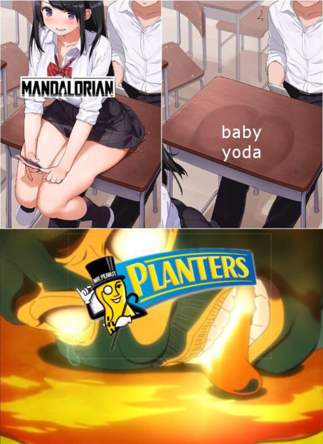 super bowl meme - fifa same game every year meme - Mandalorian baby yoda Mr. Peanut Planters