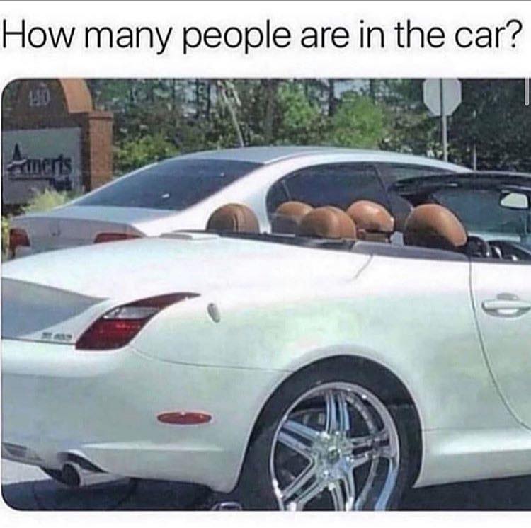 many people are in the car meme - How many people are in the car? merts