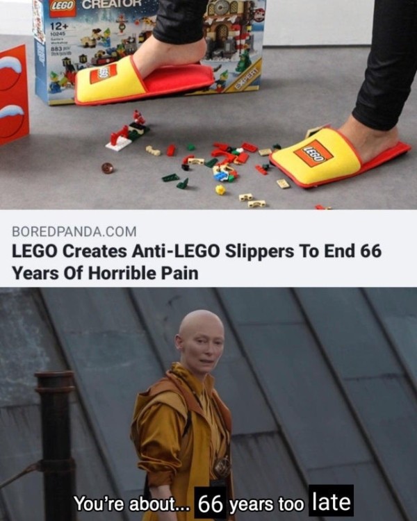 humpday collection - anti lego slippers - Lego Creaiur 12 10245 383 Lebo Boredpanda.Com Lego Creates AntiLego Slippers To End 66 Years Of Horrible Pain You're about... 66 years too late