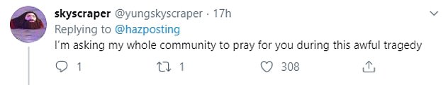 要 - skyscraper 17h I'm asking my whole community to pray for you during this awful tragedy 1 121 308