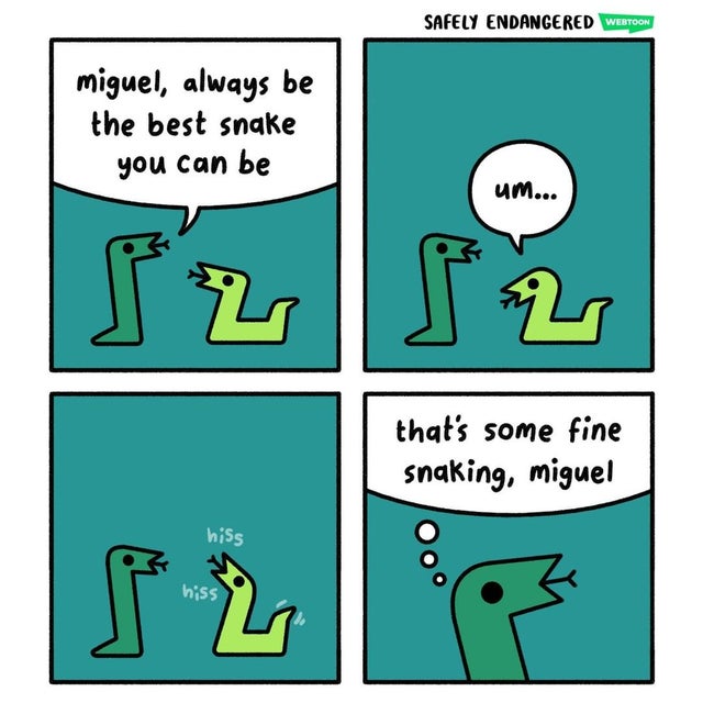 wholesome - Zee's exotics - Safely Endangered Webtoon miguel, always be the best snake you can be um... that's some fine snaking, miguel hiss hiss