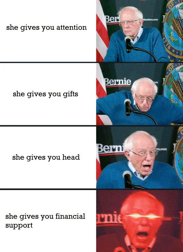 bernie sanders presidential campaign, 2016 - Of.12 Ber Sanders.com she gives you attention 2 6 .3 Bernie she gives you gifts Berni she gives you head she gives you financial support