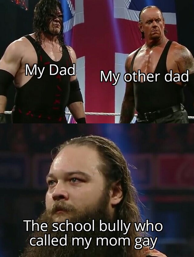 Meme - My Dad My other dad The school bully who called my mom gay