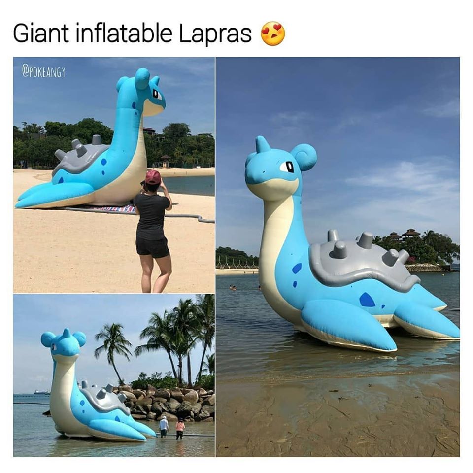 wholesome meme - gonfiabile lapras - Giant inflatable Lapras