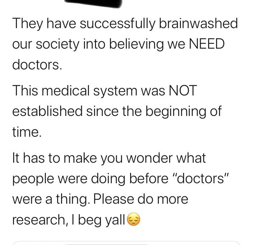 bewerbung - They have successfully brainwashed our society into believing we Need doctors. This medical system was Not established since the beginning of time. It has to make you wonder what people were doing before "doctors" were a thing. Please do more 