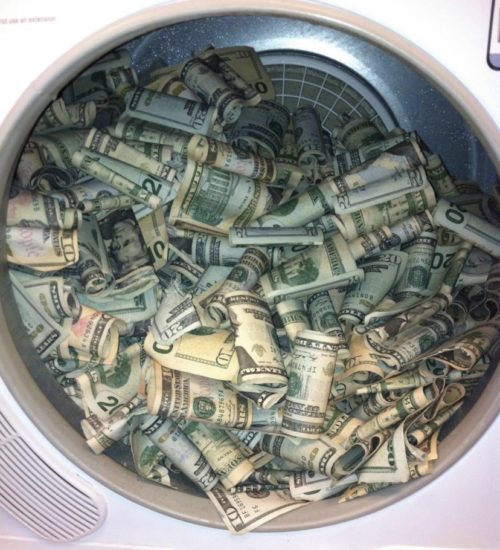 money in a washer - Lcd 1 Be