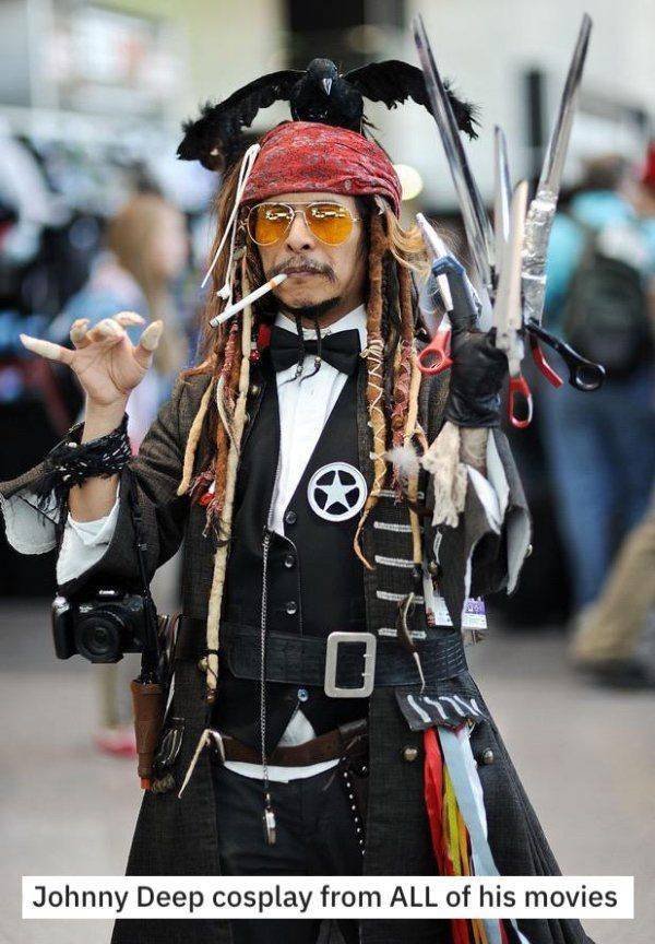 johnny depp characters - Johnny Deep cosplay from All of his movies
