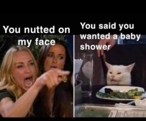 sex memes - you nutted on my face you said you wanted a baby shower - You nutted on my face You said you wanted a baby shower