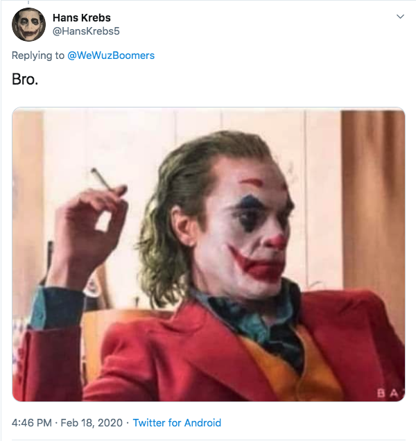 2019 joker costume - Hans Krebs Bro. . Twitter for Android
