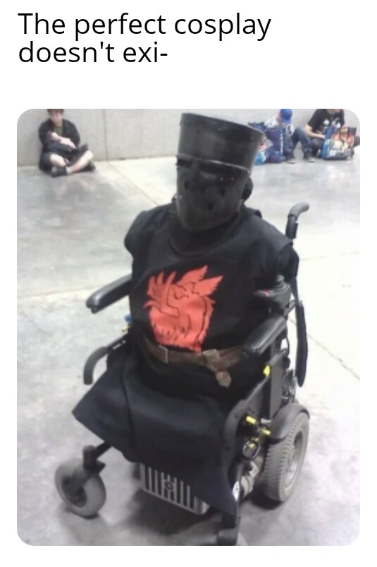 wheelchair knight - The perfect cosplay doesn't exi