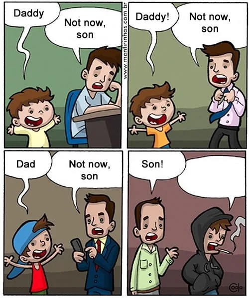 sad short comics story - Daddy Daddy! Not now, son Not now, son com br Dad Son! Not now, son