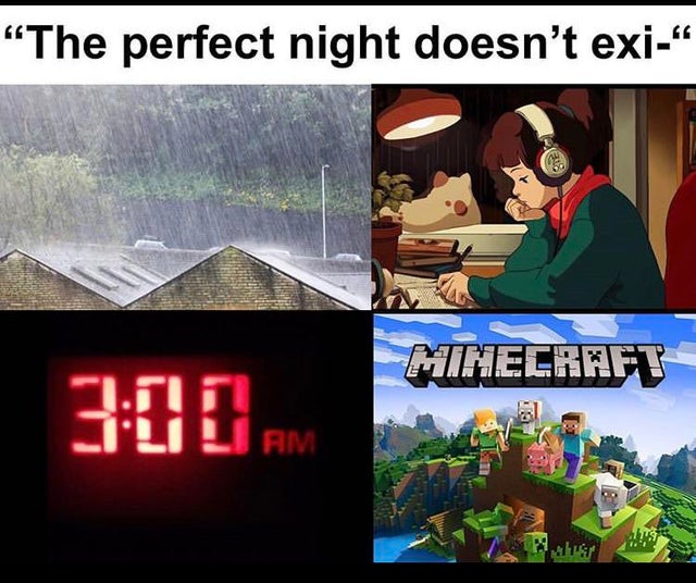 perfect night doesn t exi - "The perfect night doesn't exi. Minecraft 300M