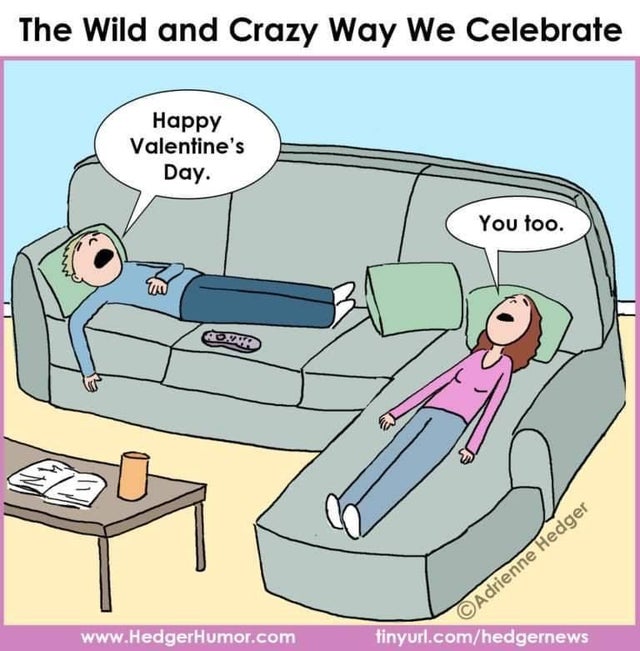 The Wild and Crazy Way We Celebrate Happy Valentine's Day. You too. Adrienne Hedger tinyurl.comhedgernews