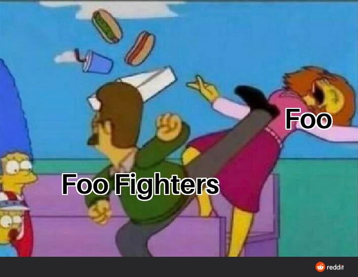 she tries to touch your diddly before marriage - Foo Foo Fighters reddit