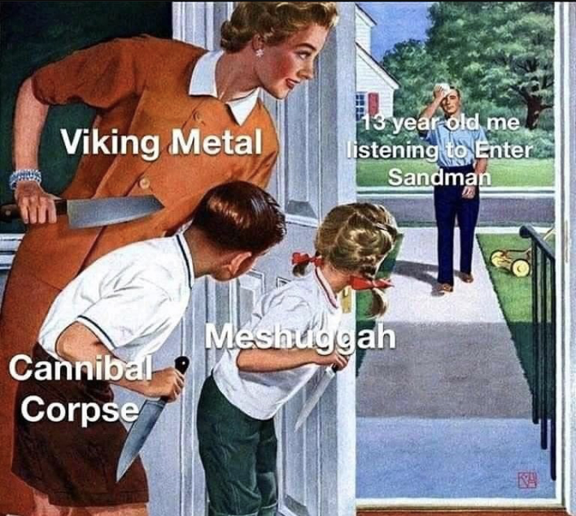 joe mama meme - Viking Metal 13 year old me listening to Enter Sandman Meshuggah Cannibal Corpse