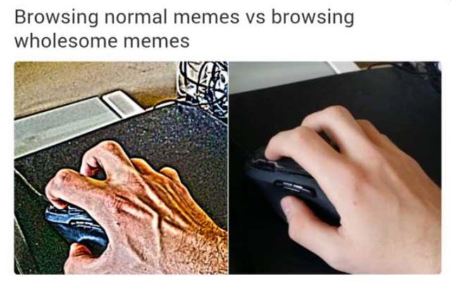 internet-for-the-spirit-ranked meme - Browsing normal memes vs browsing wholesome memes