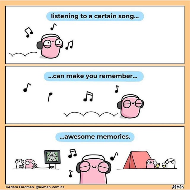 internet-for-the-spirit-cartoon - listening to a certain song... o a ...can make you remember... ...awesome memories. Adam Foreman Atman