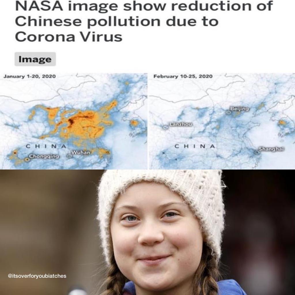 Nasa image show reduction of Chinese pollution due to Corona Virus Image January 120, 2020 February 1025, 2020 Beijing Lanzhou China. Shanghai China Wuhan Chongging