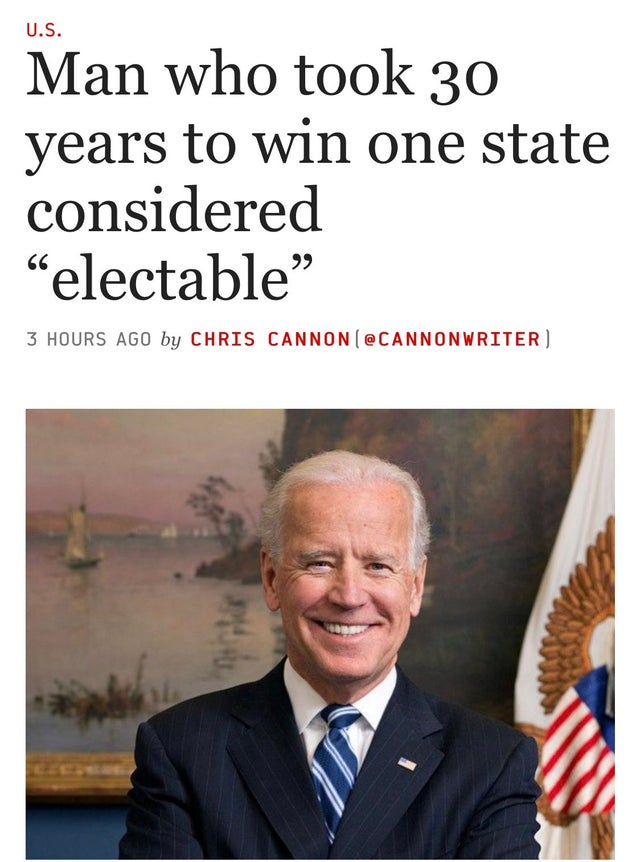 U.S. Man who took 30 years to win one state considered electable 3 Hours Ago by Chris Cannon