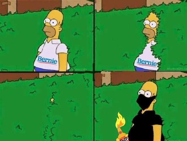 simpson meme template - Bernie Bernie