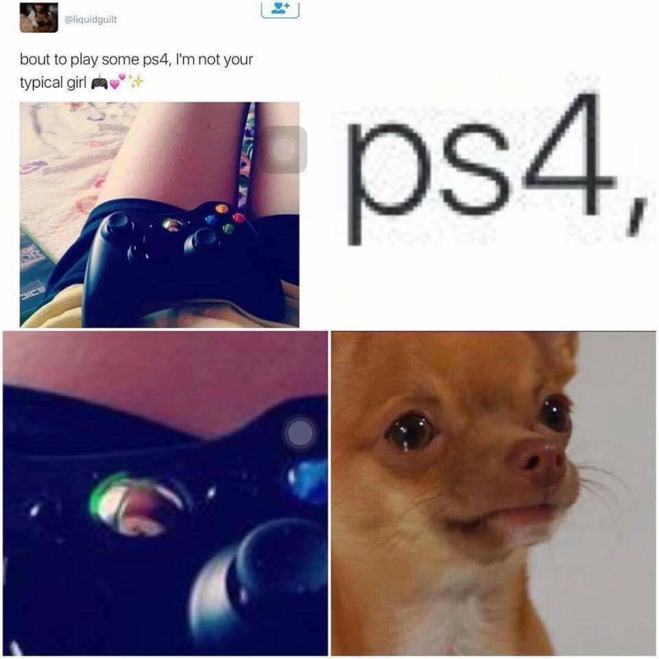 gaming memes - im not your typical girl - bout to play some ps4, I'm not your typical girl ps4,