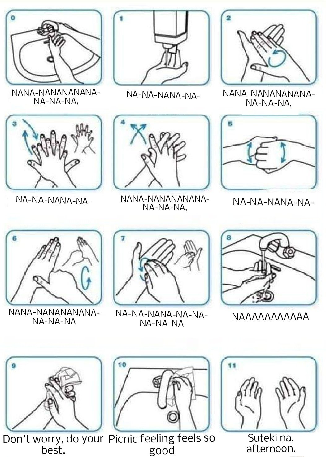 hand washing articles