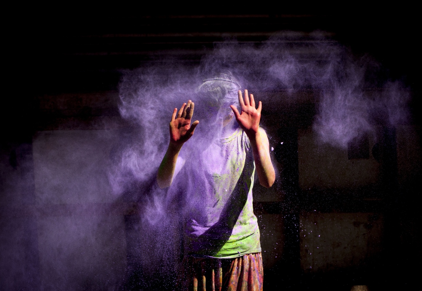 Holi pictures - festival of colors - spring - darkness