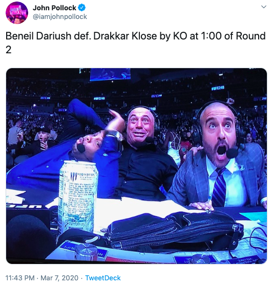media - John Pollock Beneil Dariush def. Drakkar Klose by Ko at of Round Vo . TweetDeck