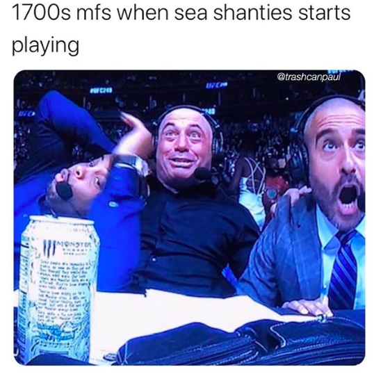 photo caption - 1700s mfs when sea shanties starts playing Ve