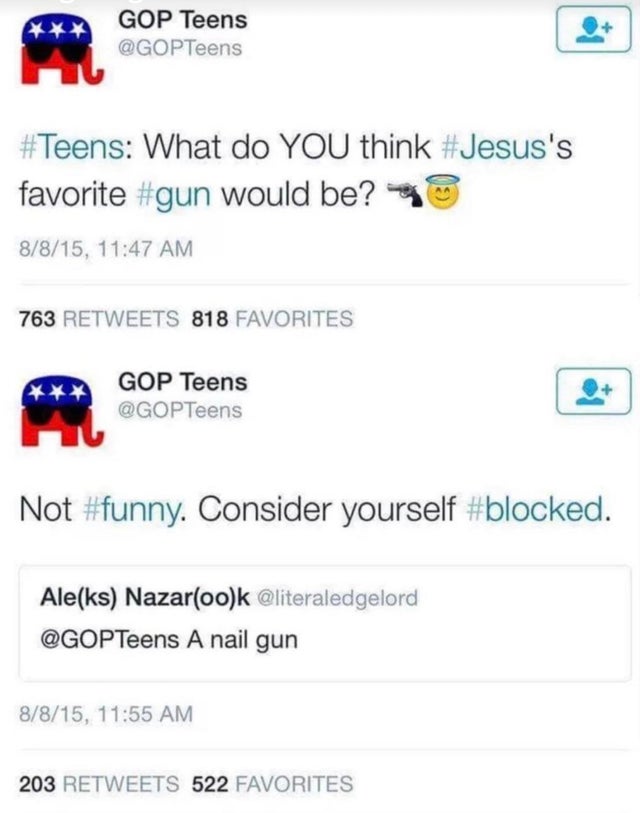 offensive memes, NSFW memes, dirty memes, dark memes, most offensive memes, funny memes, funny pictures, web page - Gop Teens What do You think 's favorite would be? 8815, 763 818 Favorites Hu Gop Teens Not . Consider yourself . Aleks Nazarook A nail gun 