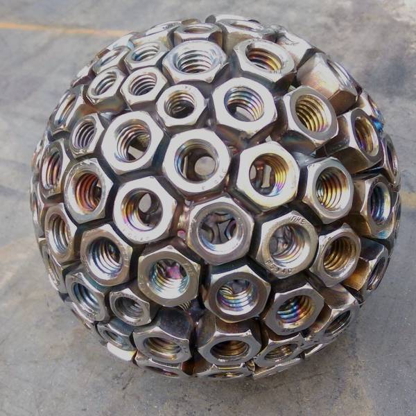 welded ball of nuts